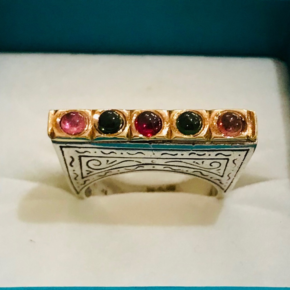 Konstantino Silver/18k Gold Ring with Gemstones - Picture 3 of 9